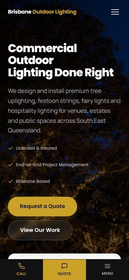 Brisbane Outdoor Lighting website